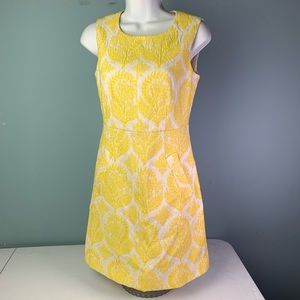 DVF  Womens Sleeveless Yellow Pocket Dress Sz 2